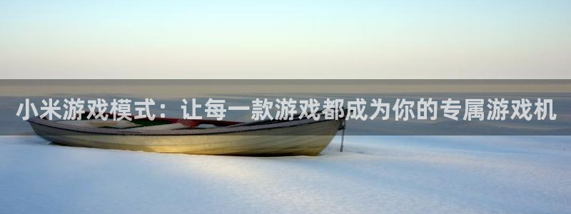 天美娱乐官网登录：小米游戏模式：让每一款游戏都成为你的专属游